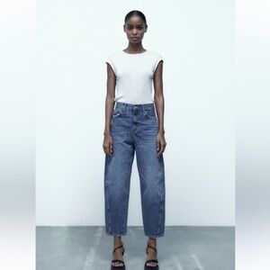 Zara Carrot Super Hight Rise Ankle Length Jeans Size 6(38) NWT